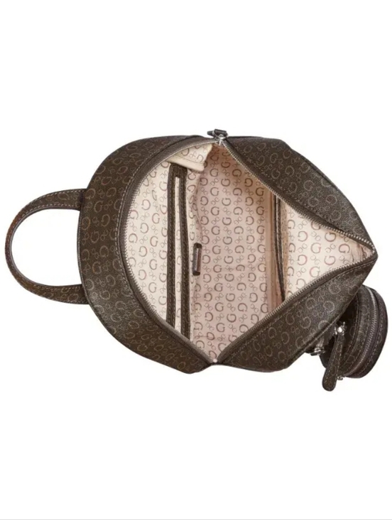 Guess Brown Signature Backpack with Coin Pouch